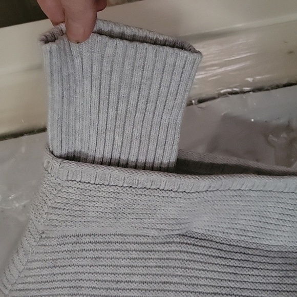 SIMPLY VERA WANG Batwing Textured Ribbed S/M Blue Sweater Oversized Business - Picture 3 of 7